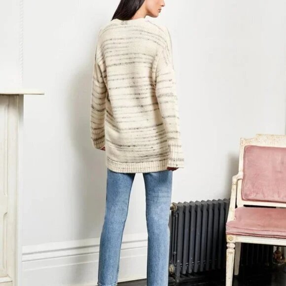 La Ligne Melange Martha Cardigan Cream Size XS - Picture 3 of 10